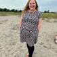 breastfeeding dress by stylish mum in leopard print pink breastfeeding mum on the beach 