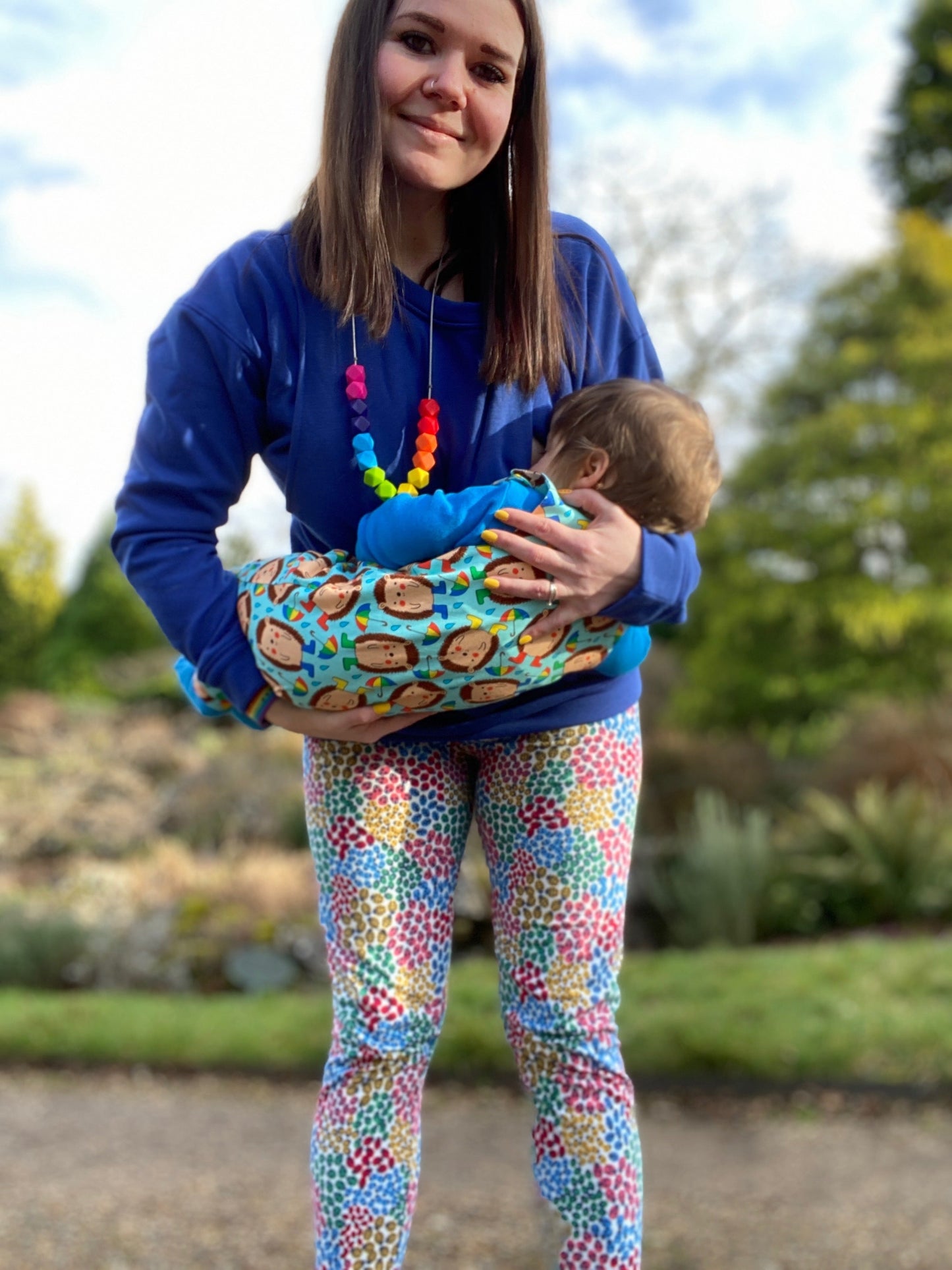 Bex Blue Breastfeeding Jumper - Stylish Mum