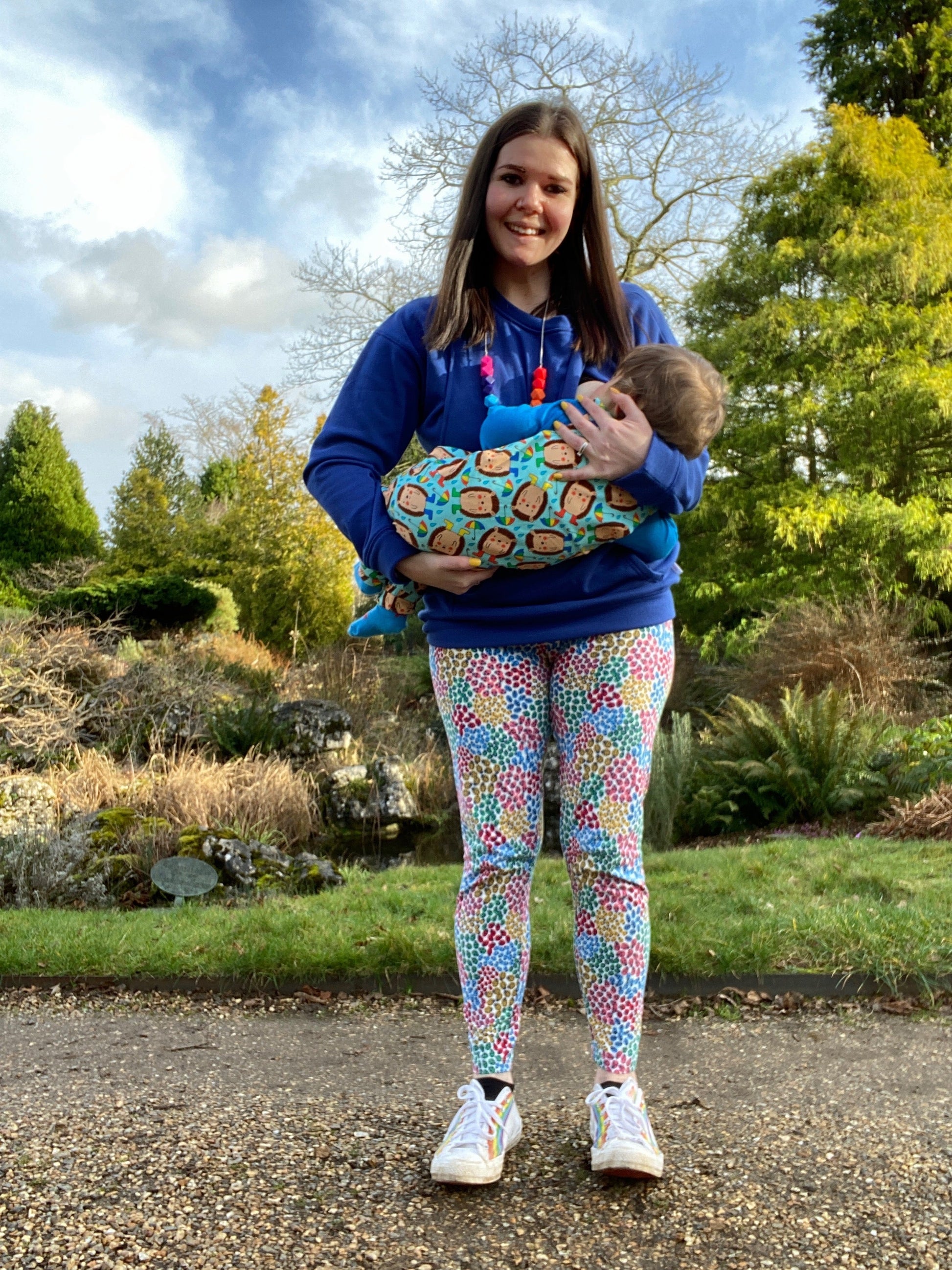 Bex Blue Breastfeeding Jumper - Stylish Mum