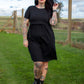 Casey Black Breastfeeding Skater Dress - Stylish Mum nursing dresses for maternity 