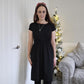 Classic Black Zip Breastfeeding Dress - Stylish Mum