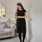 Classic Black Zip Breastfeeding Dress - Stylish Mum