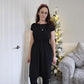 Classic Black Zip Breastfeeding Dress - Stylish Mum