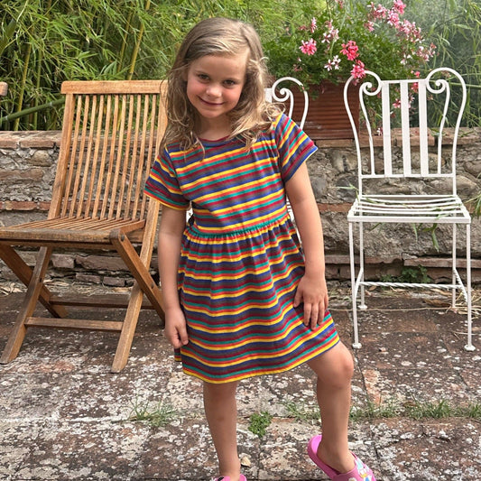 Hazel Rainbow Kid Dress - Stylish Mum