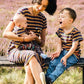 Hazel Stripe Skater Breastfeeding Dress - Stylish Mum