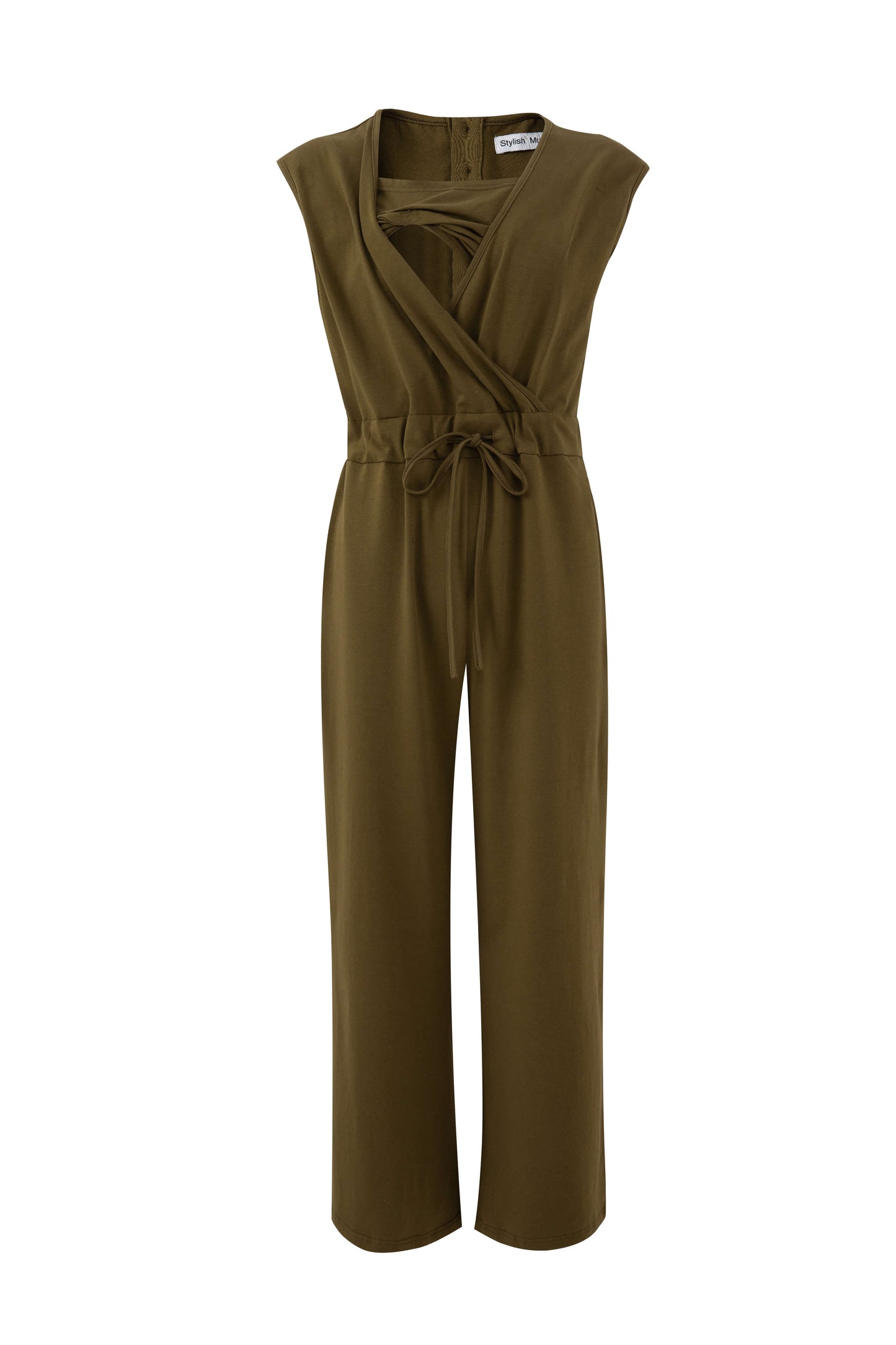 Kerry Khaki Breastfeeding Jumpsuit - Stylish Mum