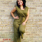 Kerry Khaki Breastfeeding Jumpsuit - Stylish Mum