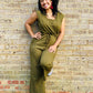 Kerry Khaki Breastfeeding Jumpsuit - Stylish Mum