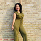 Kerry Khaki Breastfeeding Jumpsuit - Stylish Mum nursing jumpsuit UK