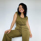 Kerry Khaki Breastfeeding Jumpsuit - Stylish Mum