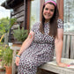 Lizzie Leopard Pink Breastfeeding Dress - Stylish Mum for nursing dresses UK