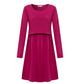 Pippa Purple Breastfeeding Skater Dress - Stylish Mum or nursing dresses UK