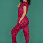 Red Leopard Breastfeeding Jumpsuit - Stylish Mum