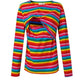 Roxy Rainbow Breastfeeding Top - Stylish Mum