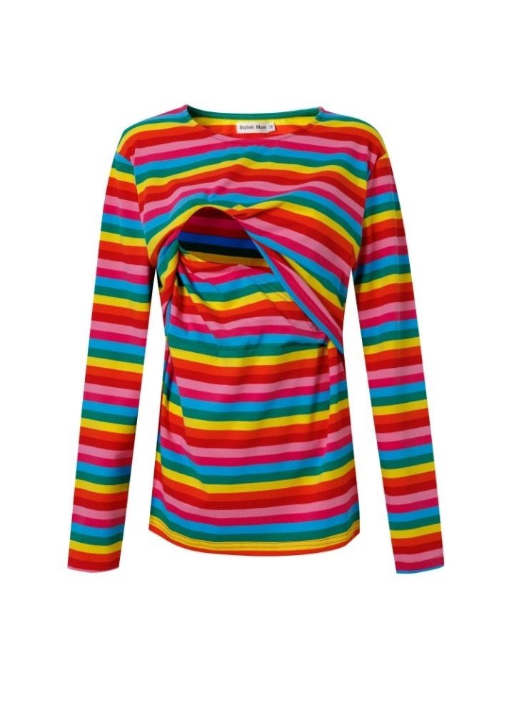 Roxy Rainbow Breastfeeding Top - Stylish Mum